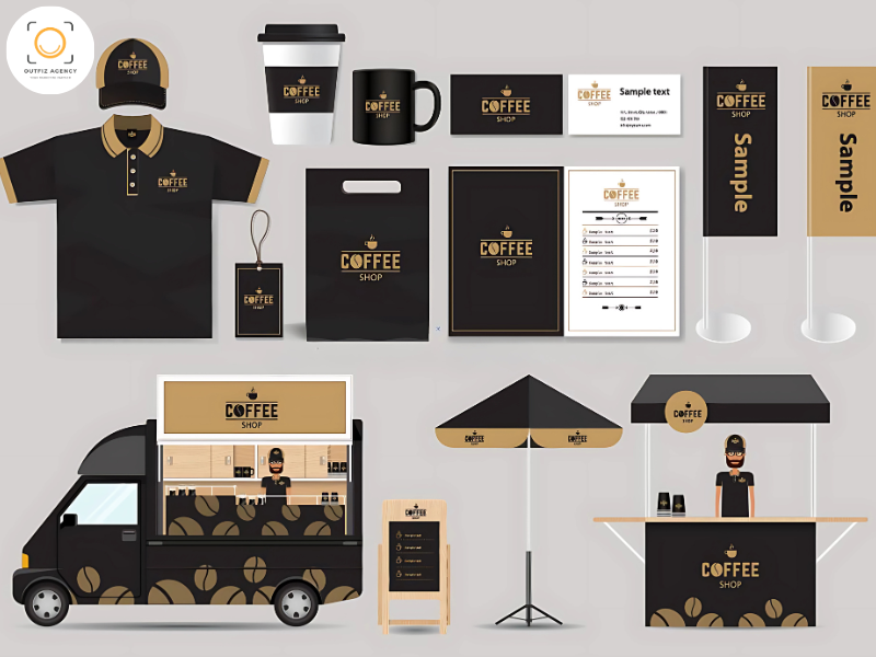 Bộ nhận diện thương hiệu quán cafe giúp khách hàng nhận biết, phân biệt quán cafe của bạn với vô số đối thủ cạnh tranh khác