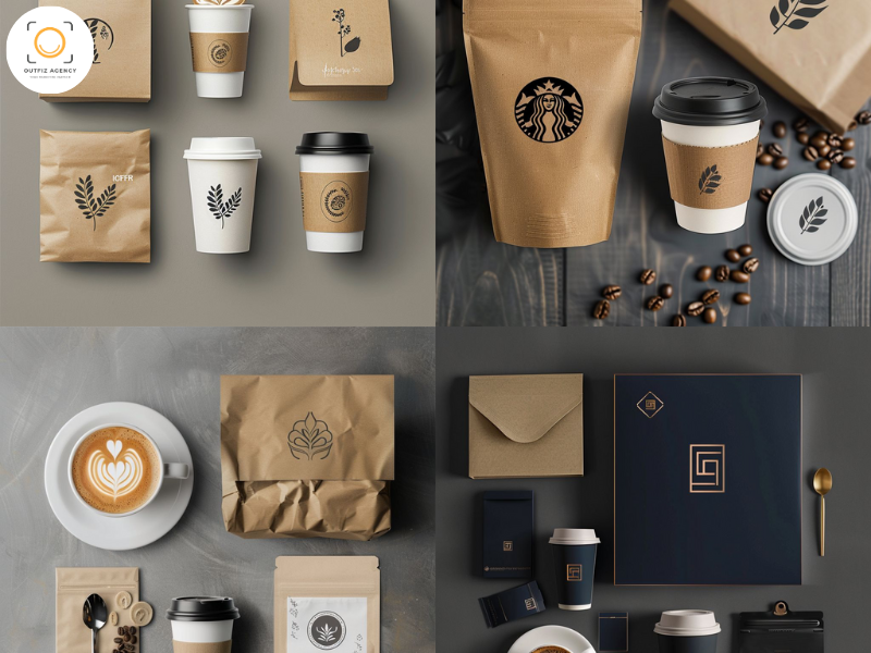 Bộ nhận diện thương hiệu quán cafe phong cách tối giản (Minimalism)