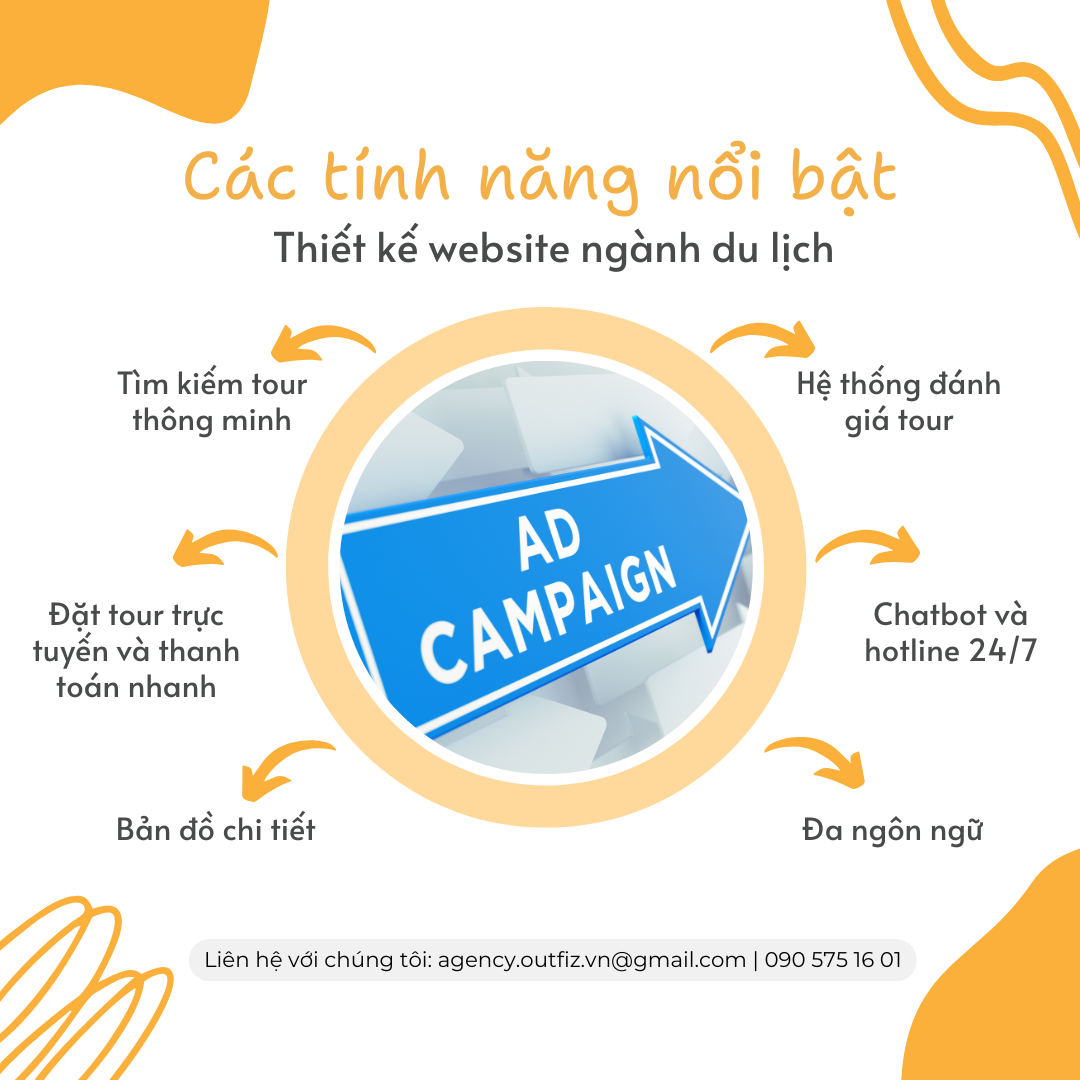 Thiết kế website ngành du lịch chuẩn SEO, giao diện đẹp và đầy đủ tính năng đặt tour. Xem báo giá website du lịch 2025 và giải pháp chuyên nghiệp từ Outfiz Agency.
