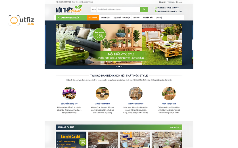 Thiết kế website sản xuất kinh doanh nội thất chuẩn top SEO, giao diện đẹp thu hút, tối ưu showroom online, tăng cường chuyển đổi và xây dựng thương hiệu bền vững. 