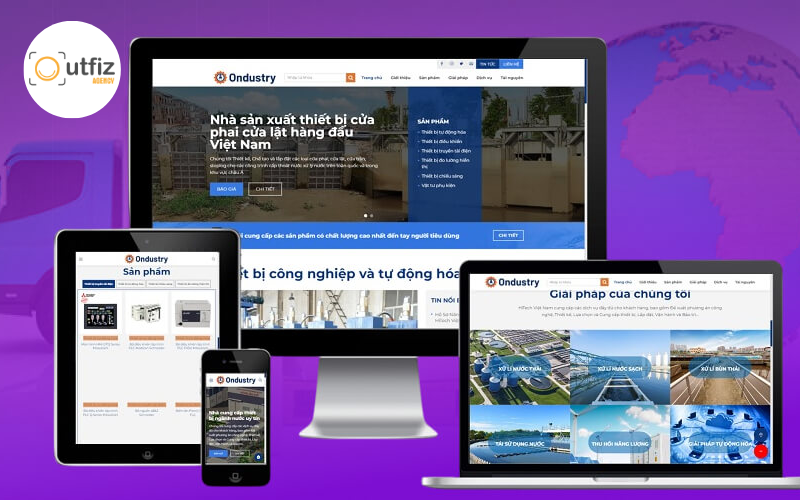 Thiết kế website logistics chuẩn SEO, giao diện chuyên nghiệp, tích hợp tra cứu vận đơn, tối ưu chuyển đổi. Outfiz Agency nhận thiết kế website vận tải hiệu quả.