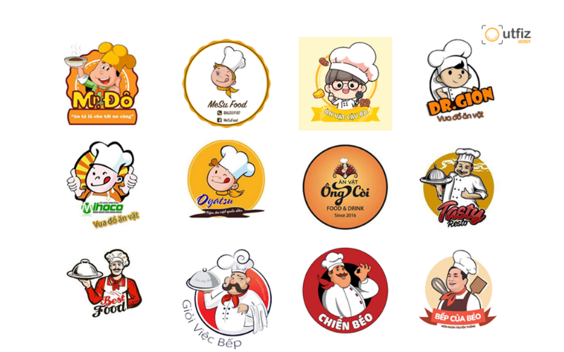 Dịch vụ thiết kế logo ăn vặt, mọi số lượng, thiết kế theo yêu cầu tại Outfiz Agency 