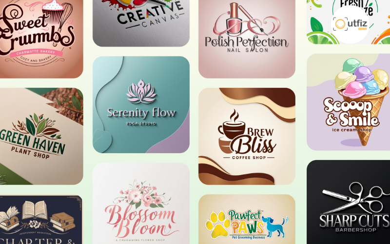 Dịch vụ thiết kế logo ăn vặt, mọi số lượng, thiết kế theo yêu cầu tại Outfiz Agency 